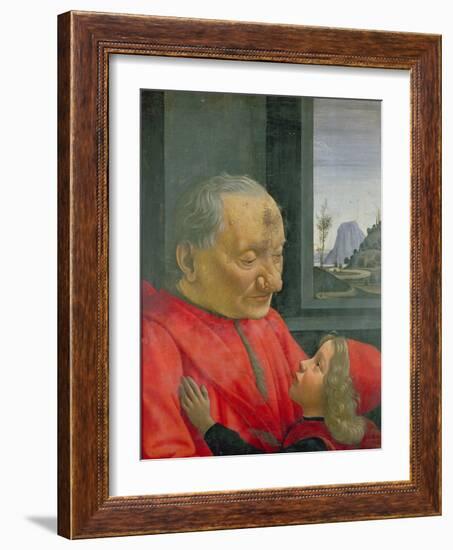 An Old Man and a Boy, 1480s-Domenico Ghirlandaio-Framed Giclee Print