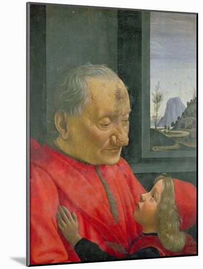 An Old Man and a Boy, 1480s-Domenico Ghirlandaio-Mounted Giclee Print