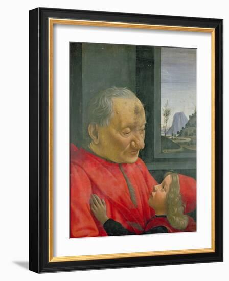 An Old Man and a Boy, 1480s-Domenico Ghirlandaio-Framed Giclee Print