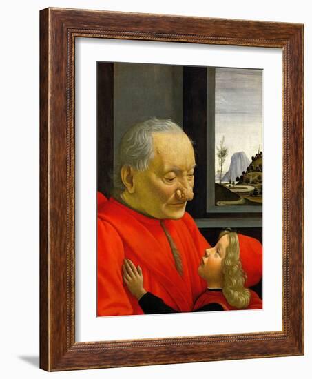 An Old Man and His Grandson-Domenico Ghirlandaio-Framed Premium Giclee Print