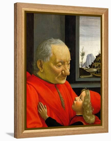 An Old Man and His Grandson-Domenico Ghirlandaio-Framed Premier Image Canvas