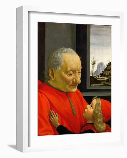An Old Man and His Grandson-Domenico Ghirlandaio-Framed Giclee Print