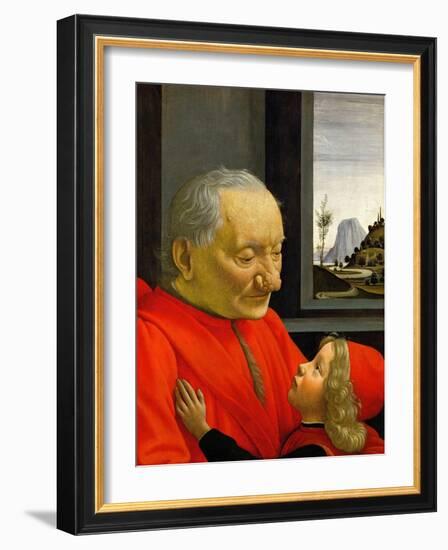 An Old Man and His Grandson-Domenico Ghirlandaio-Framed Giclee Print