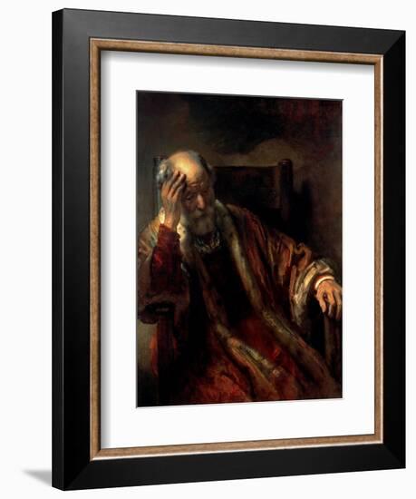 An Old Man in an Armchair, 17th Century-Rembrandt van Rijn-Framed Giclee Print