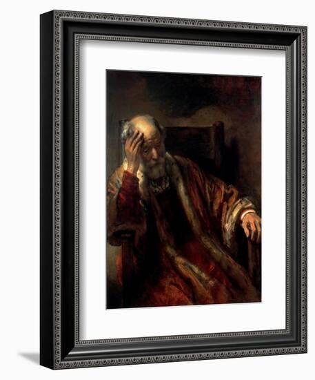 An Old Man in an Armchair, 17th Century-Rembrandt van Rijn-Framed Giclee Print