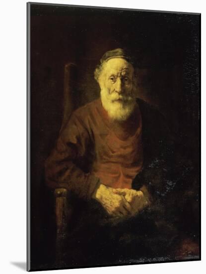 An Old Man in Red-Rembrandt van Rijn-Mounted Giclee Print