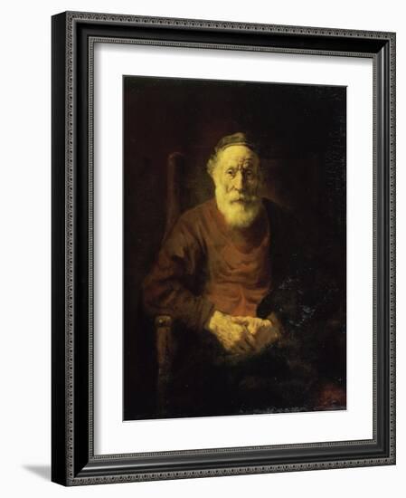 An Old Man in Red-Rembrandt van Rijn-Framed Giclee Print