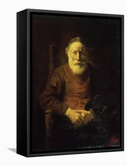 An Old Man in Red-Rembrandt van Rijn-Framed Premier Image Canvas