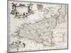 An Old Map Of Sicily, The Original Was Created By V-marzolino-Mounted Art Print