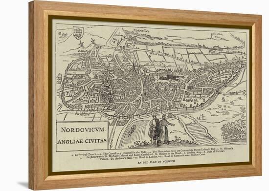 An Old Plan of Norwich-null-Framed Premier Image Canvas