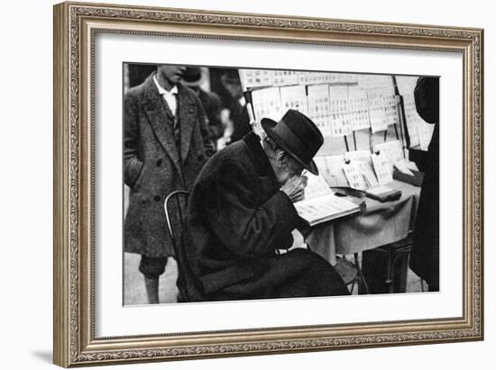 An Old Purchaser of Stamps, Paris, 1931-Ernest Flammarion-Framed Giclee Print