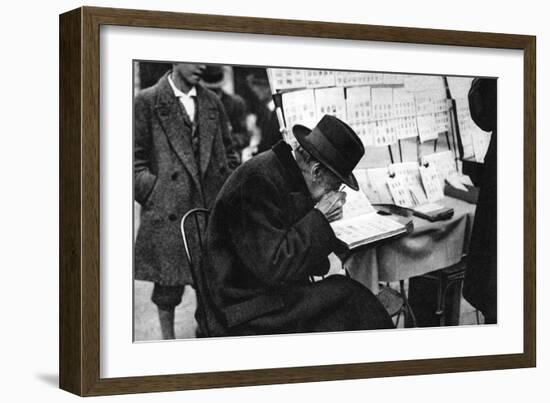 An Old Purchaser of Stamps, Paris, 1931-Ernest Flammarion-Framed Giclee Print