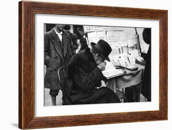 An Old Purchaser of Stamps, Paris, 1931-Ernest Flammarion-Framed Giclee Print