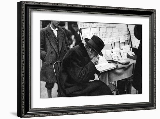 An Old Purchaser of Stamps, Paris, 1931-Ernest Flammarion-Framed Giclee Print