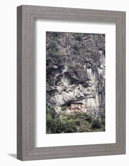 An Old Religious Building Built into the Side of a Cliff in the Sagarmatha National Park-John Woodworth-Framed Photographic Print