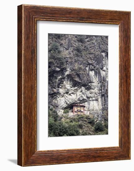 An Old Religious Building Built into the Side of a Cliff in the Sagarmatha National Park-John Woodworth-Framed Photographic Print