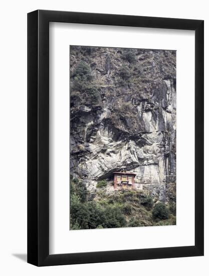 An Old Religious Building Built into the Side of a Cliff in the Sagarmatha National Park-John Woodworth-Framed Photographic Print