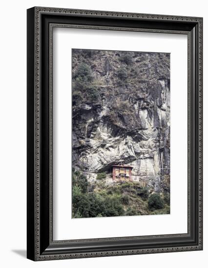 An Old Religious Building Built into the Side of a Cliff in the Sagarmatha National Park-John Woodworth-Framed Photographic Print