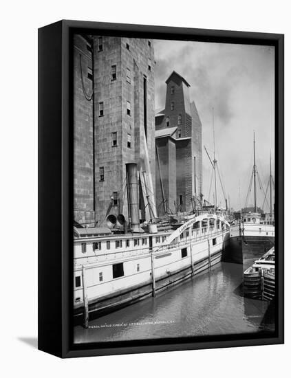 An Old Timer at C.T.T. Grain Elevator, Buffalo, N.Y.-null-Framed Premier Image Canvas