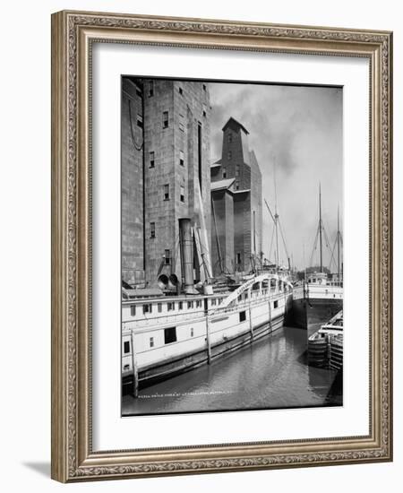 An Old Timer at C.T.T. Grain Elevator, Buffalo, N.Y.-null-Framed Photographic Print