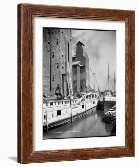 An Old Timer at C.T.T. Grain Elevator, Buffalo, N.Y.-null-Framed Photographic Print