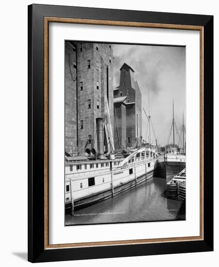 An Old Timer at C.T.T. Grain Elevator, Buffalo, N.Y.-null-Framed Photographic Print