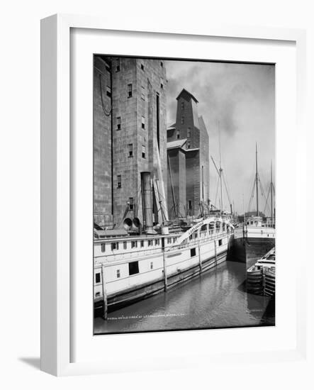 An Old Timer at C.T.T. Grain Elevator, Buffalo, N.Y.-null-Framed Photographic Print