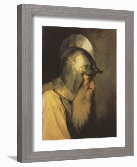 An Old Warrior of the Time of the Huguenots, 1870-Karlis Fridikh Huns-Framed Giclee Print