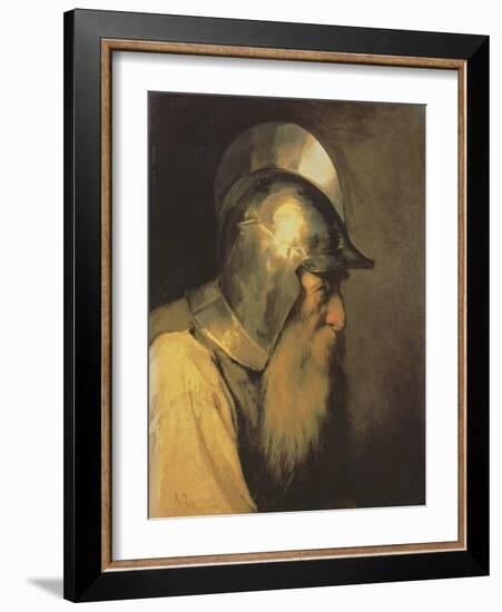 An Old Warrior of the Time of the Huguenots, 1870-Karlis Fridikh Huns-Framed Giclee Print