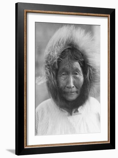 An Old Woman from Point Barrow, Alaska, 1921-24-Knud Rasmussen-Framed Photographic Print