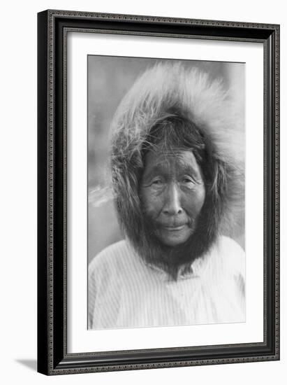 An Old Woman from Point Barrow, Alaska, 1921-24-Knud Rasmussen-Framed Photographic Print