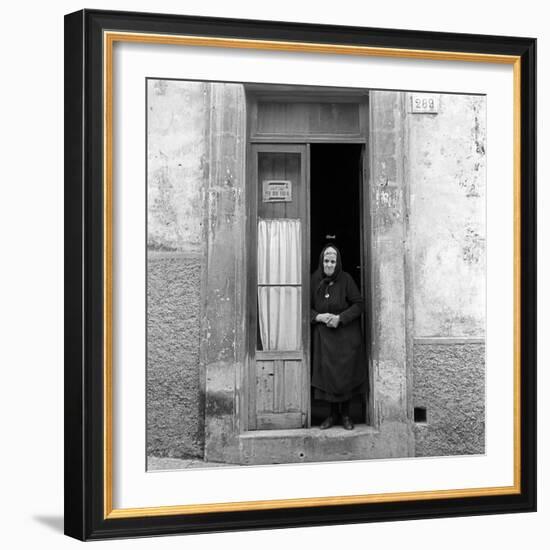 An Old Woman in Ragusa-Mario de Biasi-Framed Giclee Print