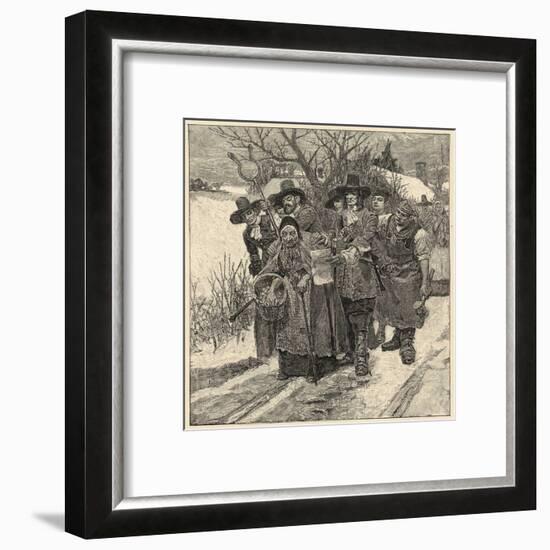 An Old Woman is Arrested as a Witch-Howard Pyle-Framed Art Print