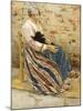 An Old Woman with Cat-Max Liebermann-Mounted Art Print