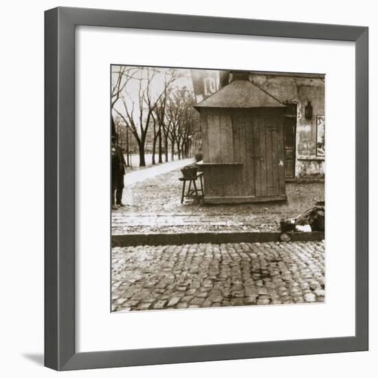 An onlooker observes a dead man left in the streets, Russia, early 20th century-Unknown-Framed Photographic Print