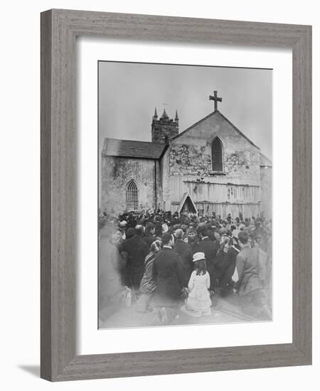 An Open Air Mass at the Shrine of Our Lady at Knock-null-Framed Photographic Print