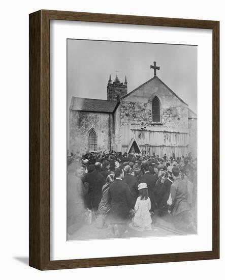 An Open Air Mass at the Shrine of Our Lady at Knock-null-Framed Photographic Print