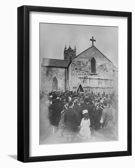 An Open Air Mass at the Shrine of Our Lady at Knock-null-Framed Photographic Print