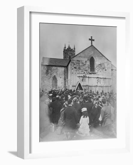 An Open Air Mass at the Shrine of Our Lady at Knock-null-Framed Photographic Print