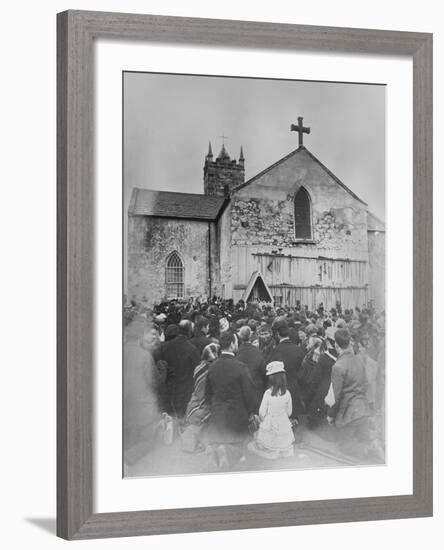 An Open Air Mass at the Shrine of Our Lady at Knock-null-Framed Photographic Print