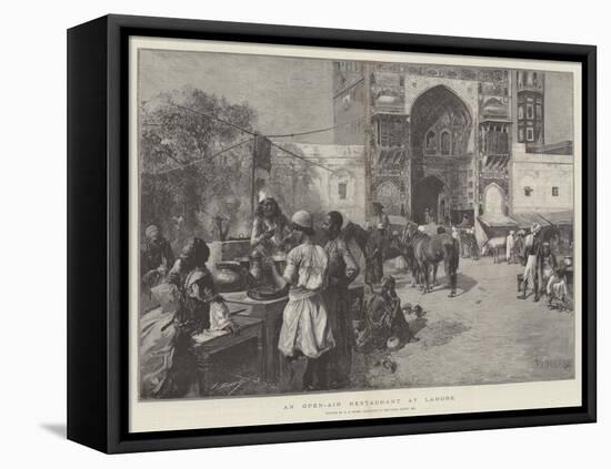 An Open-Air Restaurant at Lahore-Edwin Lord Weeks-Framed Premier Image Canvas