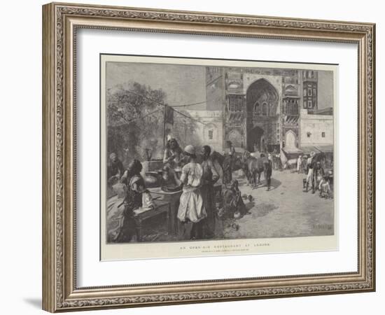 An Open-Air Restaurant at Lahore-Edwin Lord Weeks-Framed Giclee Print