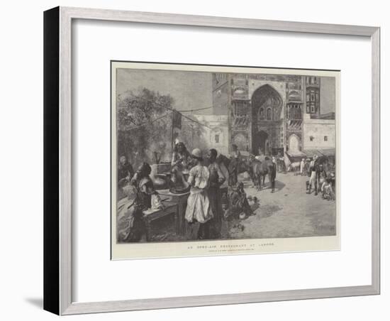 An Open-Air Restaurant at Lahore-Edwin Lord Weeks-Framed Giclee Print