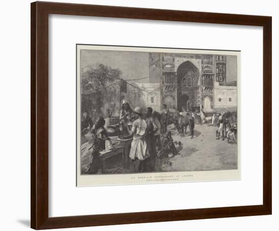 An Open-Air Restaurant at Lahore-Edwin Lord Weeks-Framed Giclee Print