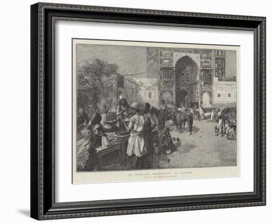 An Open-Air Restaurant at Lahore-Edwin Lord Weeks-Framed Giclee Print