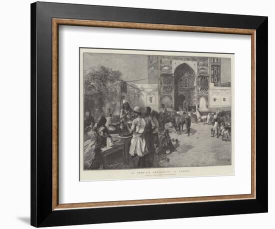 An Open-Air Restaurant at Lahore-Edwin Lord Weeks-Framed Giclee Print