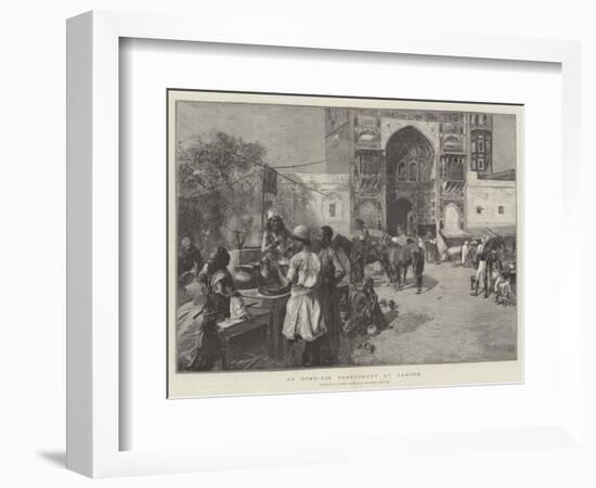 An Open-Air Restaurant at Lahore-Edwin Lord Weeks-Framed Giclee Print