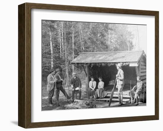 An Open Camp in the Adirondacks, New York-null-Framed Photo