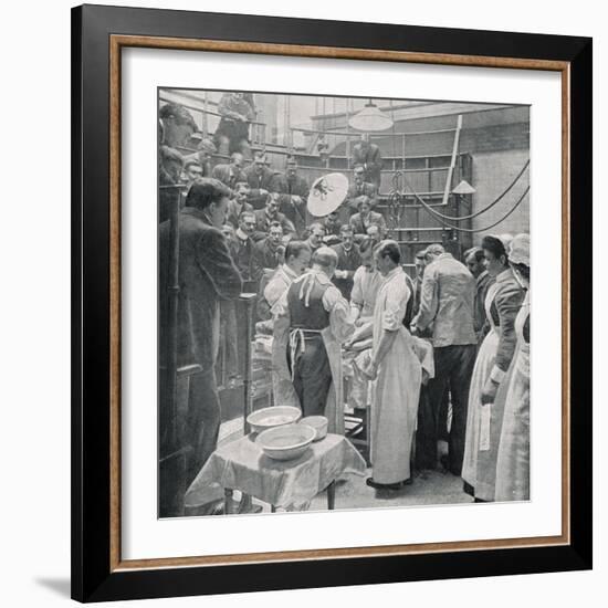 An Operation at Charing Cross Hospital London Watched by Students and Colleagues-null-Framed Photographic Print