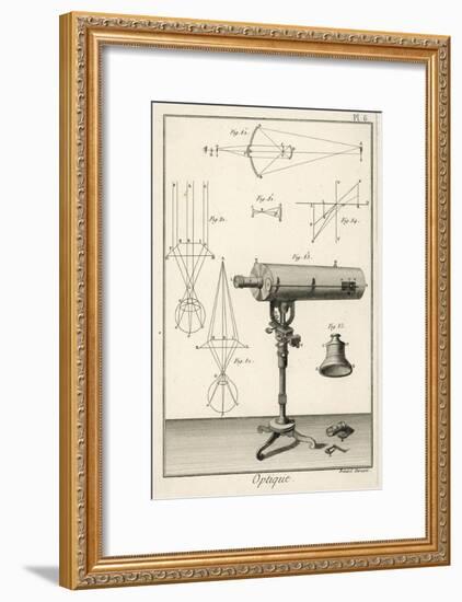 An Optique Telescope-Benard-Framed Art Print